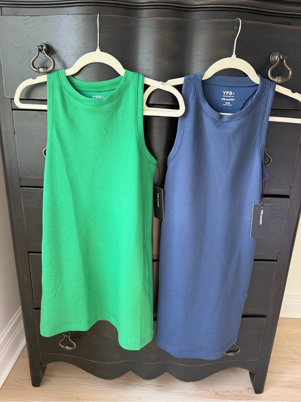 Women Abercrombie YPB Dress Bundle- Green & Navy Sleeveless Tank Dresses XXS NWT